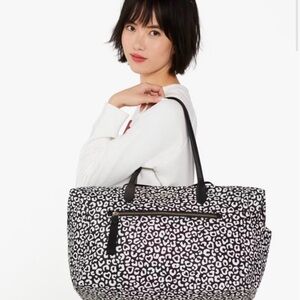 Kate Spade ♠️ Weekender in rare Black & White Leopard Print